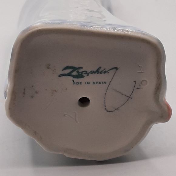 Rare Zaphir Girl Innocent Shy 10 1/4" Tall Porcelain Figurine Made in Spain - Picture 9 of 9